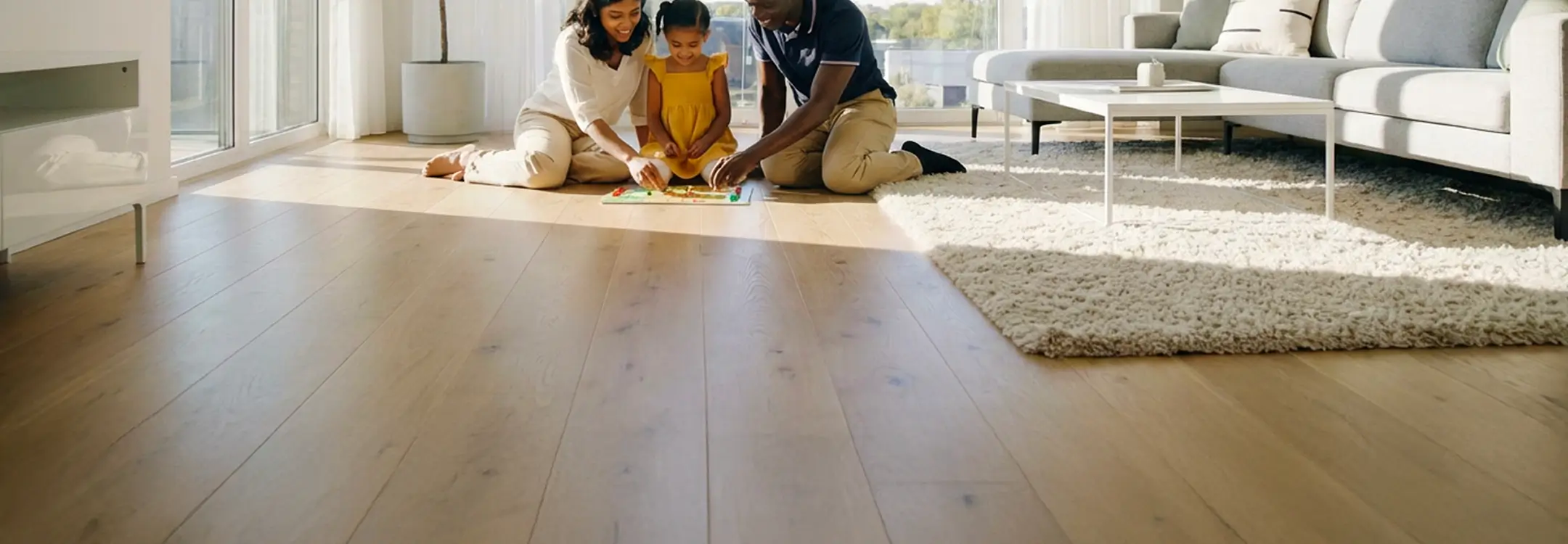 Flooring Atlanta installation team working on a residential flooring project