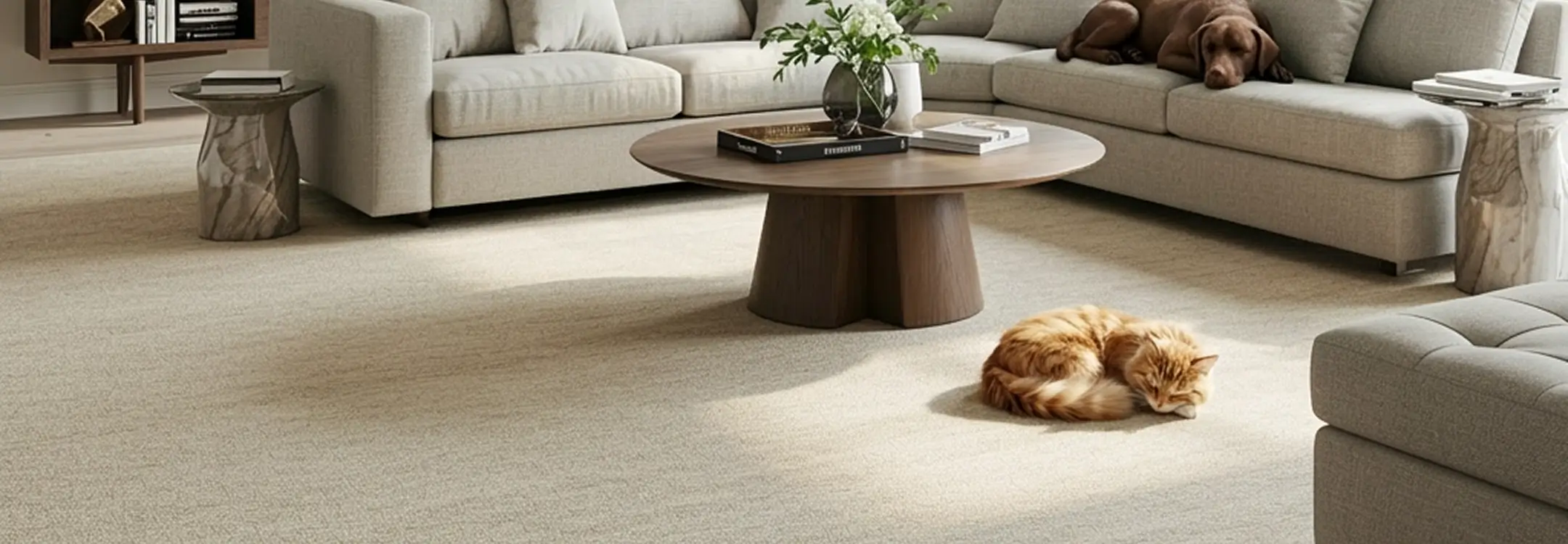 Carpet flooring samples displayed at a Flooring Atlanta showroom