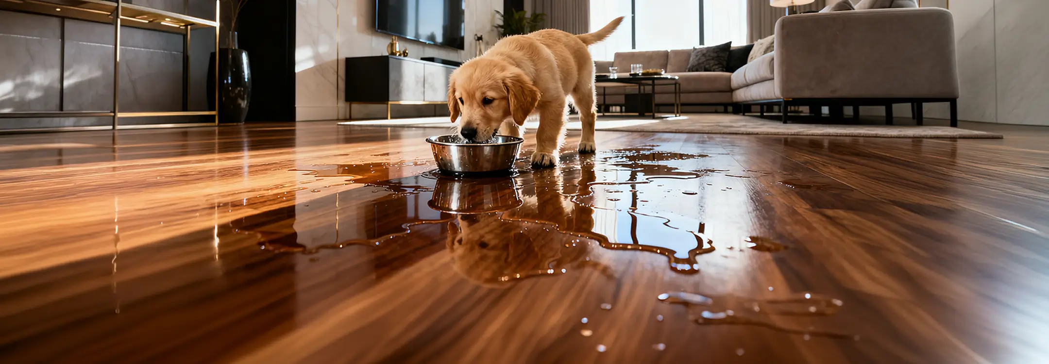 Waterproof vinyl plank flooring installed in an Atlanta Georgia home kitchen